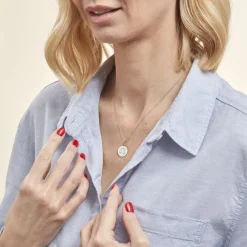 Histoire d'Or Pendentif Zodiaque Rond Argent Blanc New