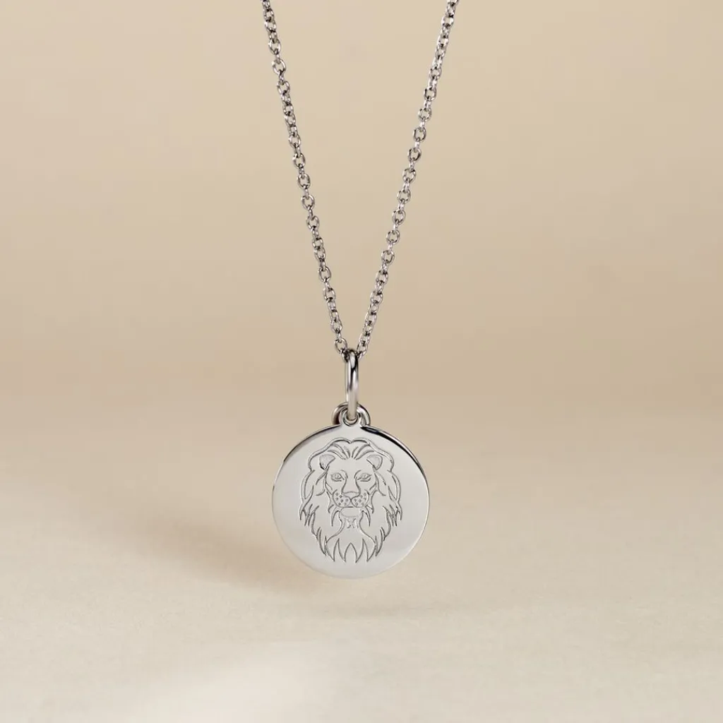Histoire d'Or Pendentif Zodiaque Rond Argent Blanc Hot