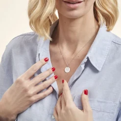 Histoire d'Or Pendentif Zodiaque Rond Argent Blanc Hot