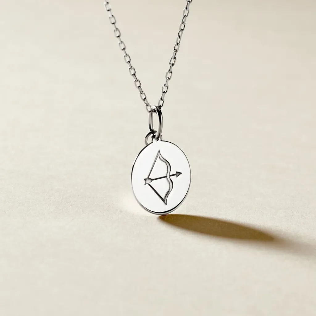 Histoire d'Or Pendentif Zodiaque Rond Argent Blanc Clearance