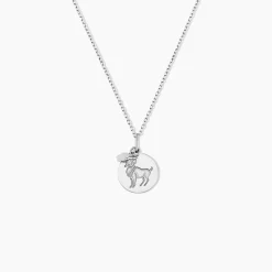 Histoire d'Or Pendentif Zodiaque Rond Argent Blanc New