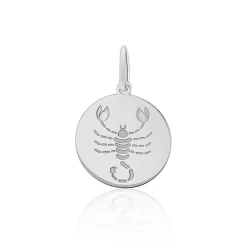 Histoire d'Or Pendentif Zodiaque Rond Argent Blanc Sale