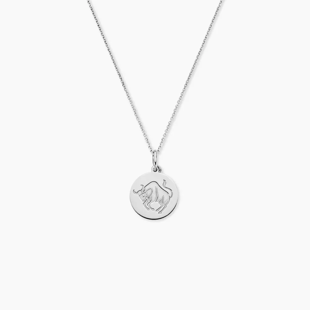Histoire d'Or Pendentif Zodiaque Rond Argent Blanc