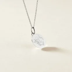 Histoire d'Or Pendentif Zodiaque Rond Argent Blanc