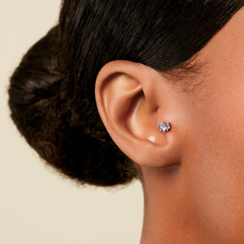 Histoire d'Or Piercing Cathia Argent Blanc Oxyde De Zirconium Discount