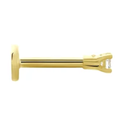 Histoire d'Or Piercing De Labret Or Jaune Catala Oxyde De Zirconium Outlet