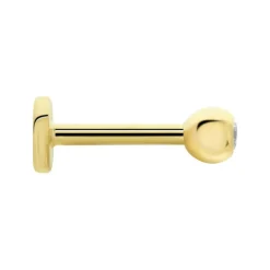 Histoire d'Or Piercing De Labret Or Jaune Acanta Oxyde De Zirconium Best