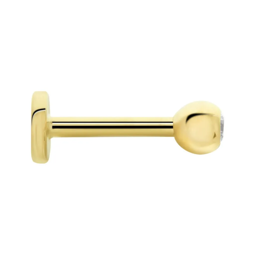 Histoire d'Or Piercing De Labret Or Jaune Acanta Oxyde De Zirconium Best