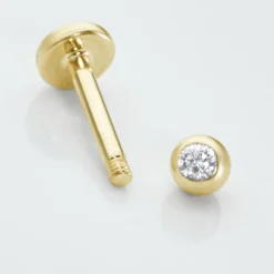 Histoire d'Or Piercing De Labret Or Jaune Acanta Oxyde De Zirconium Best