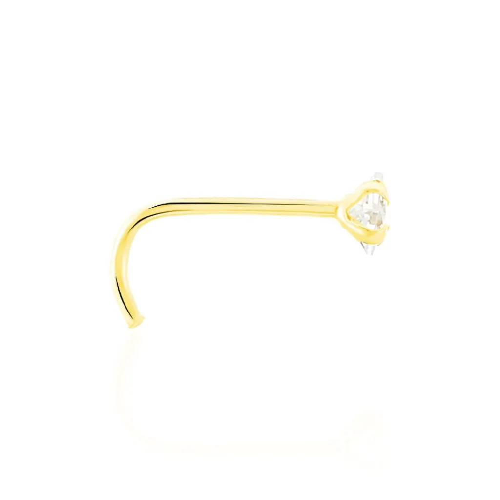 Histoire d'Or Piercing De Nez Fethi Serti Griffe Or Jaune Oxyde De Zirconium Outlet