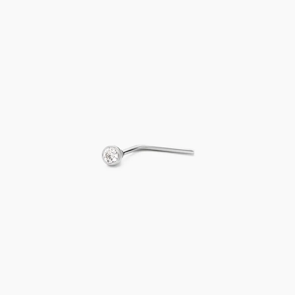 Histoire d'Or Piercing De Nez Fethi Serti Clos Or Blanc Oxyde De Zirconium Online
