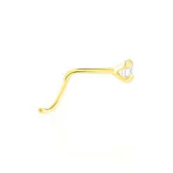 Histoire d'Or Piercing De Nez Fethi Serti Griffe Or Jaune Oxyde De Zirconium Clearance