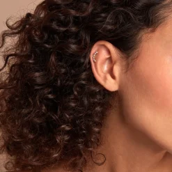 Histoire d'Or Piercing D'hélix Annecy Acier Jaune Cristal Sale