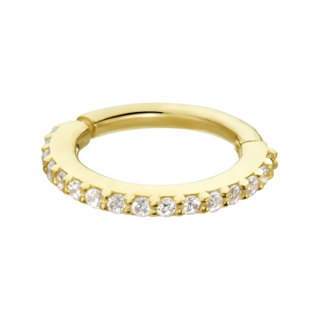 Histoire d'Or Piercing D'oreille Or Jaune Amaranthe Oxydes De Zirconium Hot