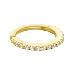 Histoire d'Or Piercing D'oreille Or Jaune Amaranthe Oxydes De Zirconium Hot