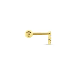 Histoire d'Or Piercing D'oreille Or Jaune Alchemille Oxydes De Zirconium Hot