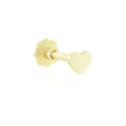 Histoire d'Or Piercing D'oreille Or Jaune Albie C艙ur Outlet