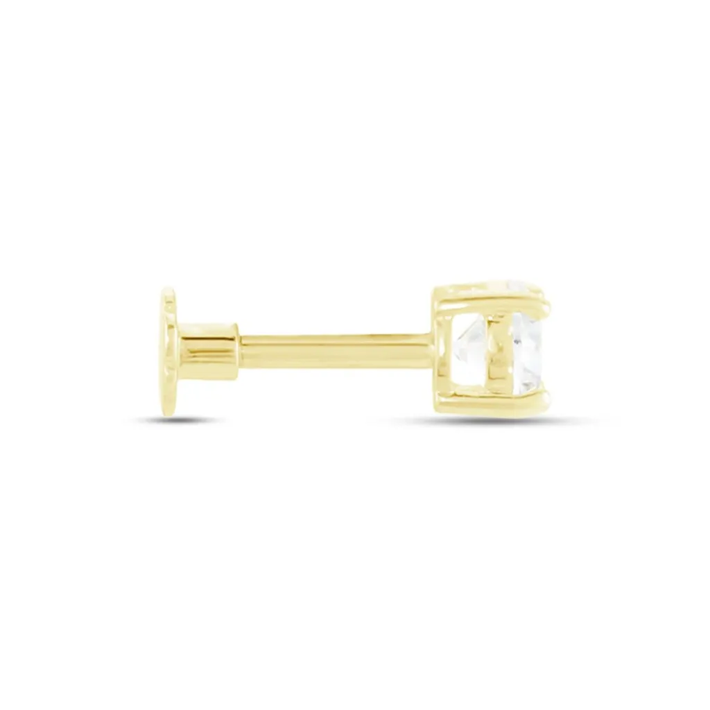 Histoire d'Or Piercing D'oreille Or Jaune Albizias Oxydes De Zirconium Clearance