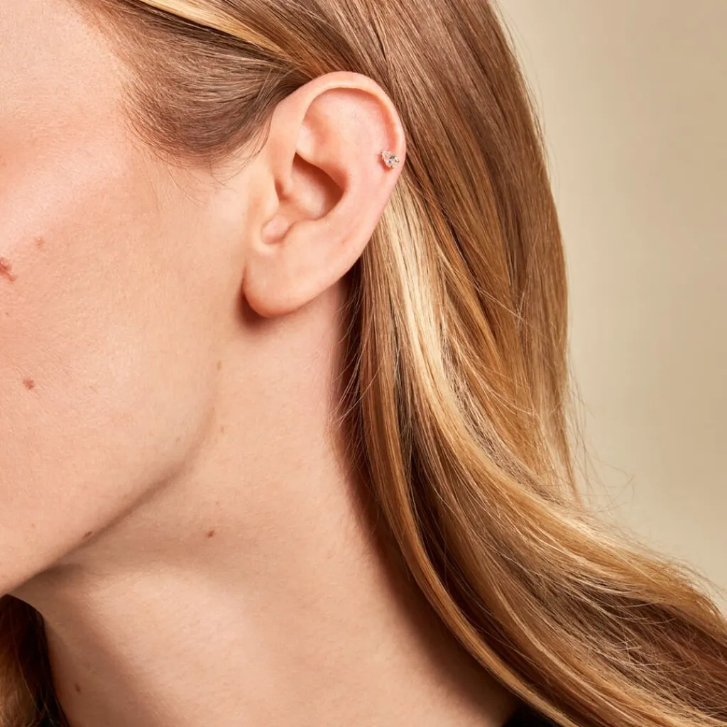 Histoire d'Or Piercing D'oreille Or Jaune Artemia Oxyde De Zirconium Discount