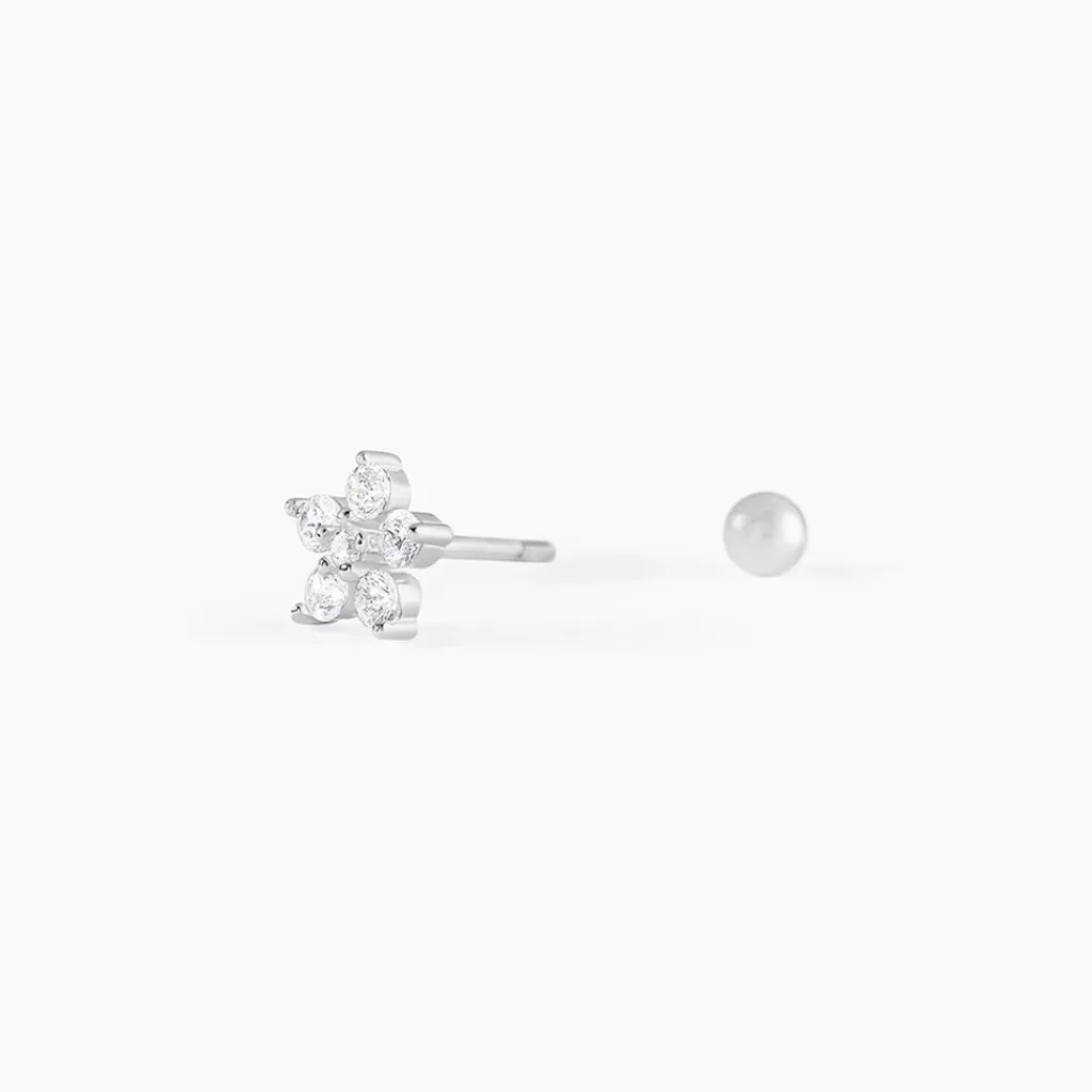 Histoire d'Or Piercing D'oreille Unitaire Argent Percy Oxyde De Zirconium Best