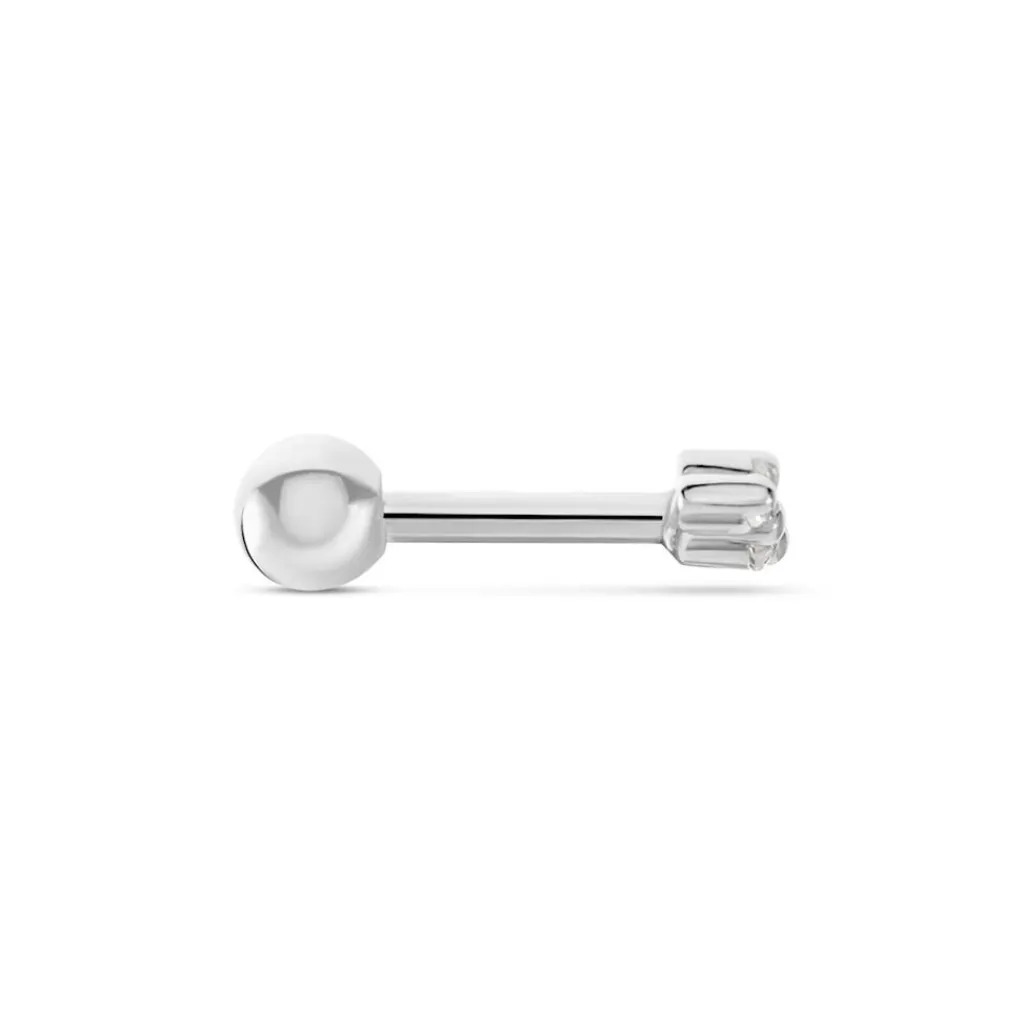 Histoire d'Or Piercing D'oreille Unitaire Acadia Argent Blanc Oxyde De Zirconium