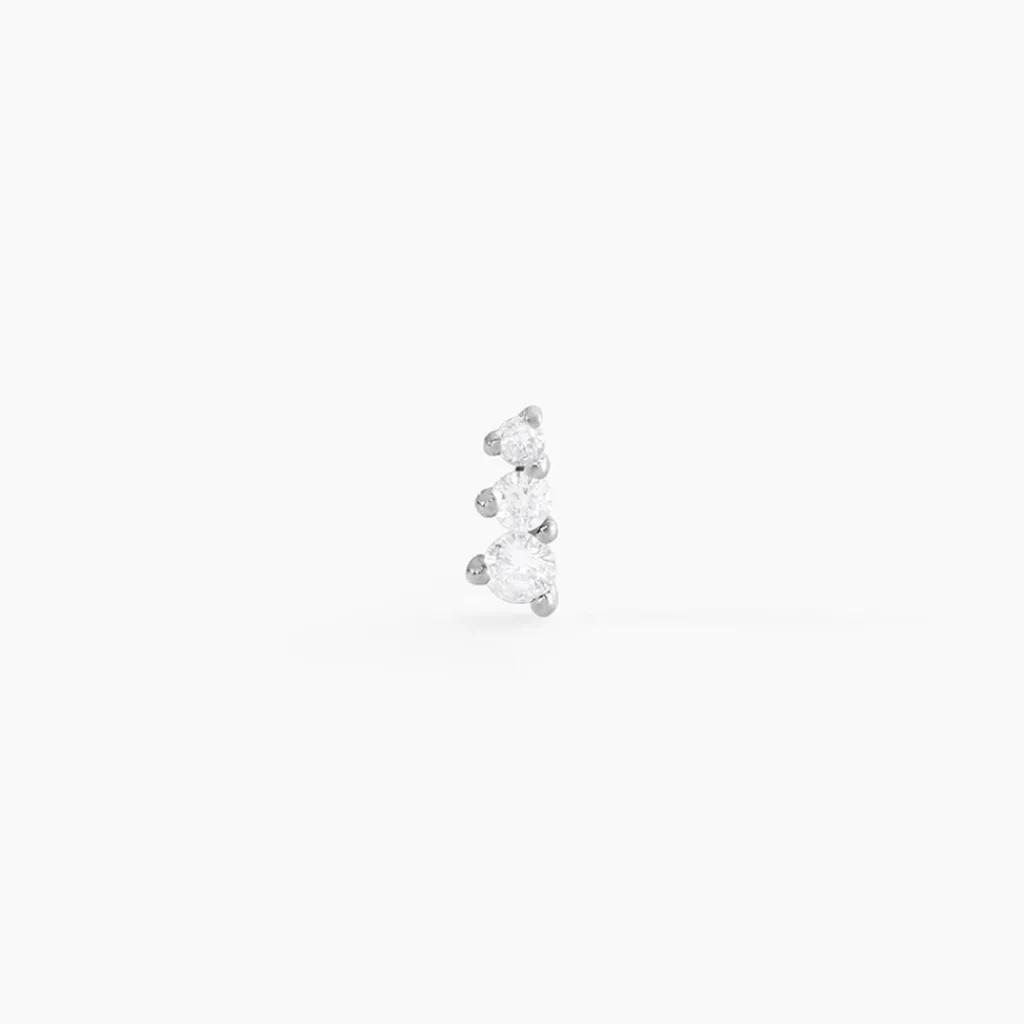 Histoire d'Or Piercing D'oreille Unitaire Delphie Argent Blanc Oxyde De Zirconium Online