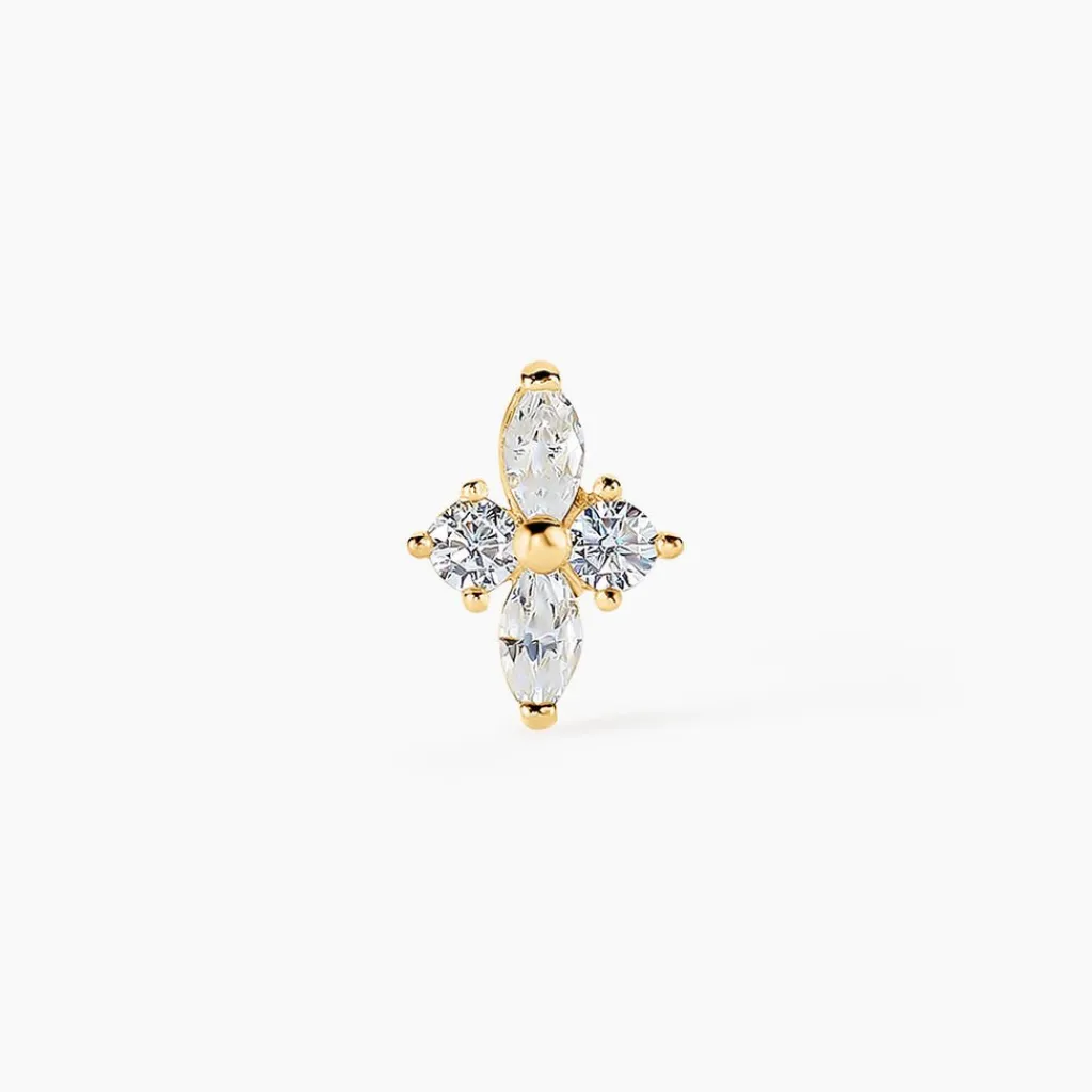 Histoire d'Or Piercing D'oreille Unitaire Eugênia Or Jaune Oxyde De Zirconium Sale