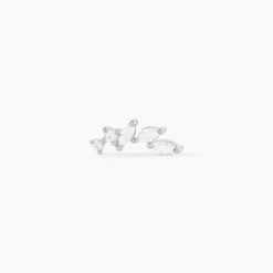 Histoire d'Or Piercing D'oreille Unitaire Nara Argent Blanc Oxyde De Zirconium Outlet