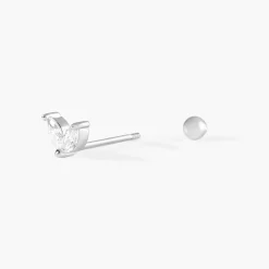 Histoire d'Or Piercing D'oreille Unitaire Argent Blanc Enyo Oxyde De Zirconium Best