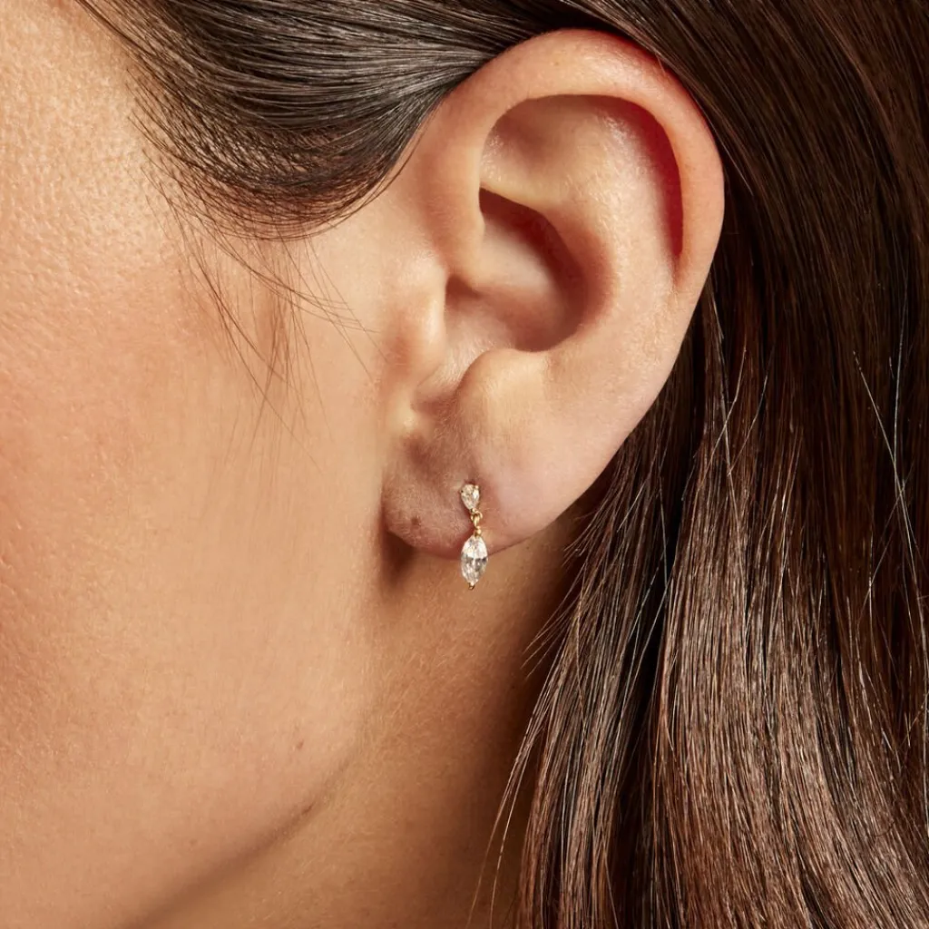 Histoire d'Or Piercing D'oreille Unitaire Urbana Or Jaune Oxyde De Zirconium Outlet