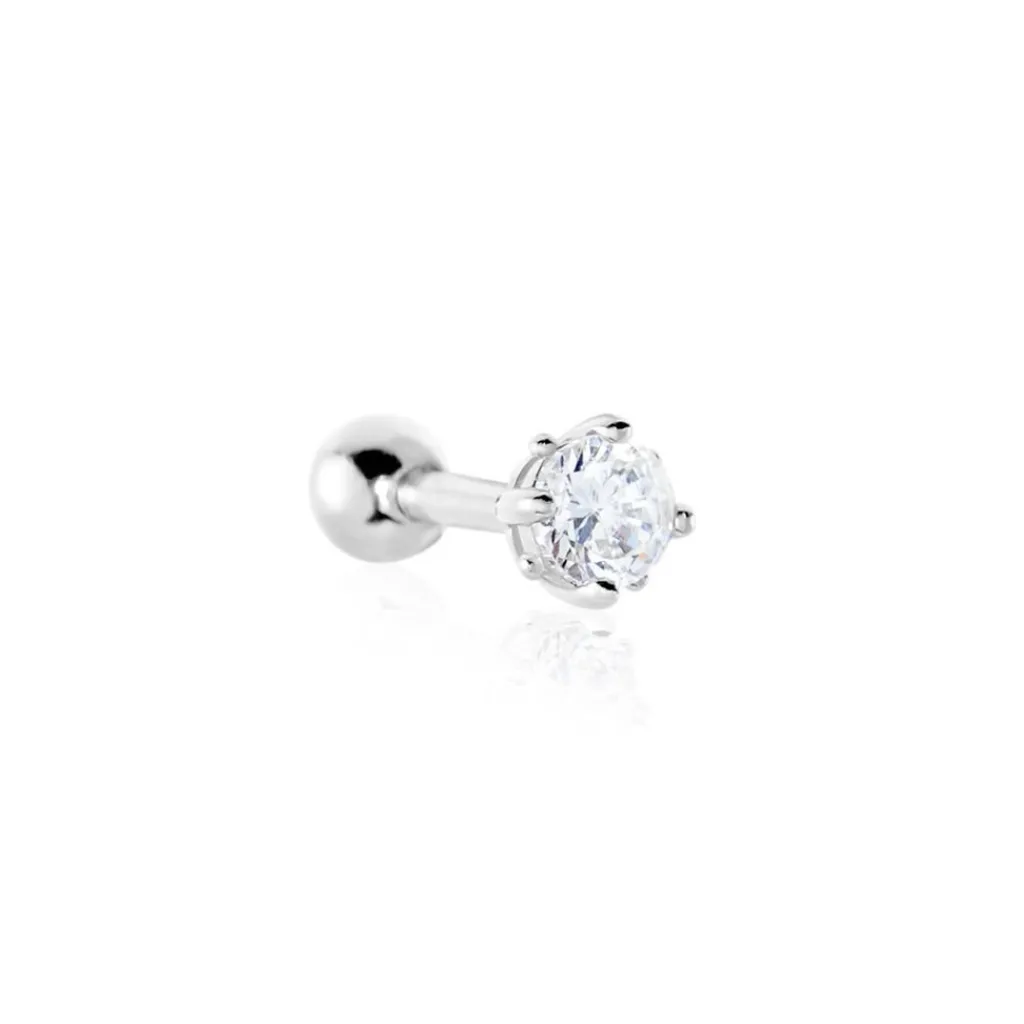 Histoire d'Or Piercing D'oreilles Joanina 2 or blanc oxyde Sale
