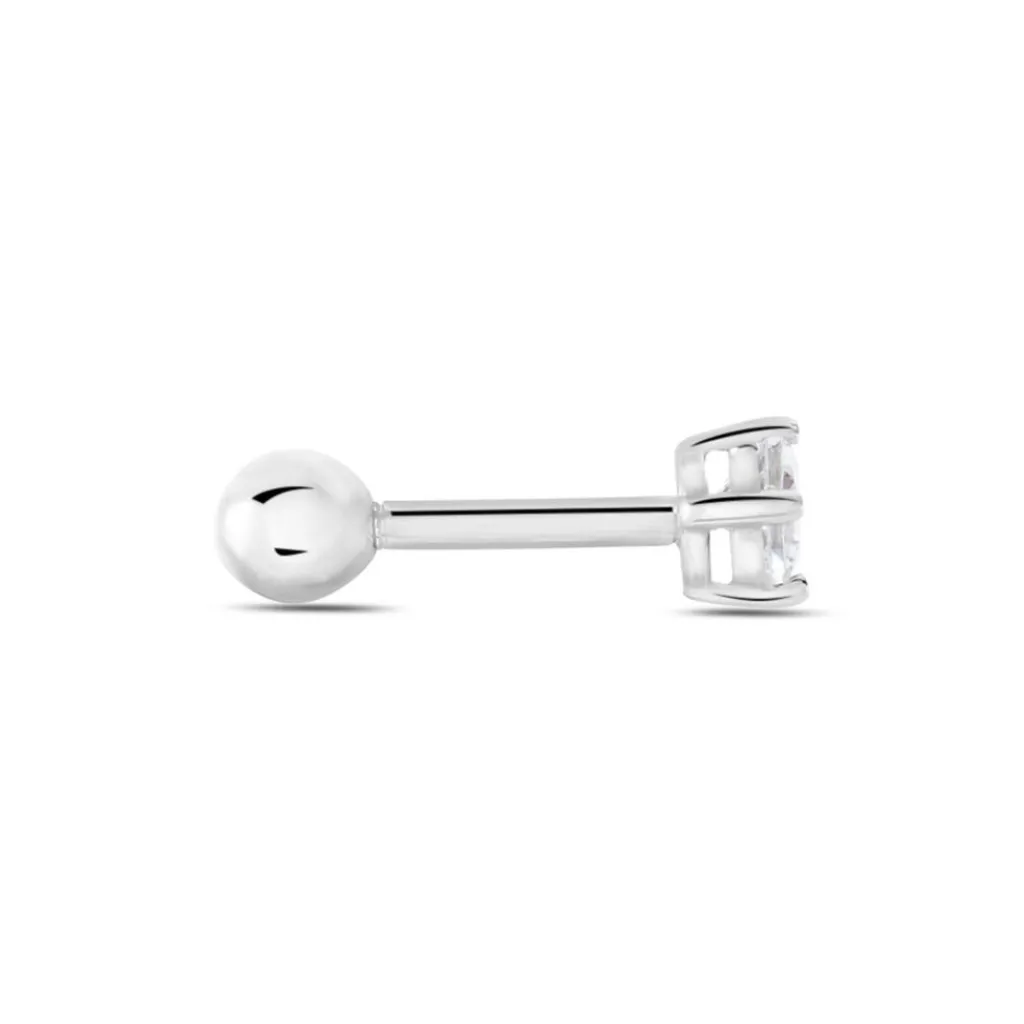 Histoire d'Or Piercing D'oreilles Joanina 2 or blanc oxyde Sale