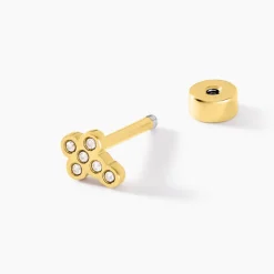 Histoire d'Or Piercing Maanta De Zirconium acier jaune oxyde Outlet