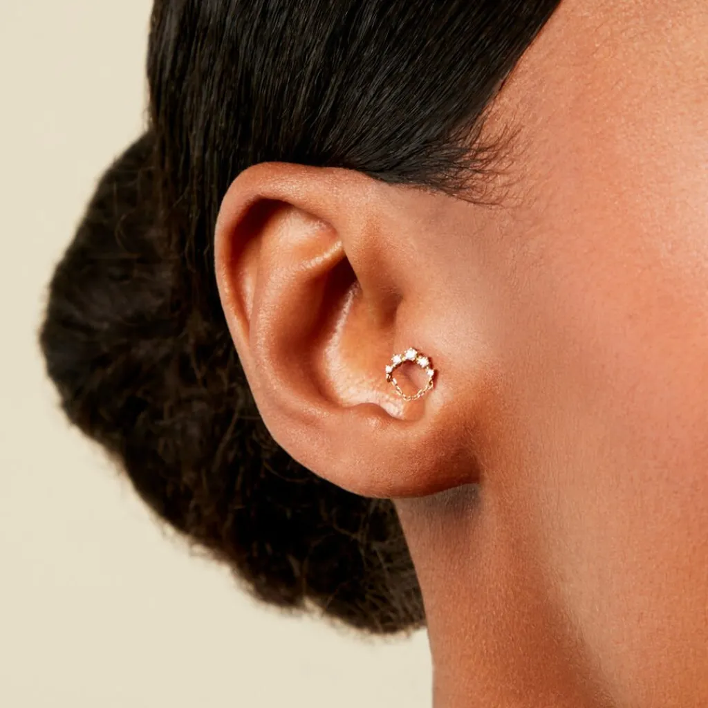 Histoire d'Or Piercing Mairwen Or Jaune Oxyde De Zirconium Best