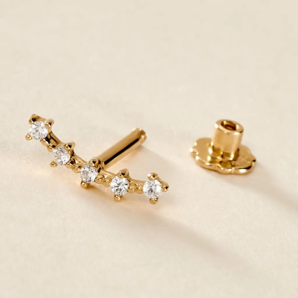 Histoire d'Or Piercing Mave Or Jaune Oxyde De Zirconium Best