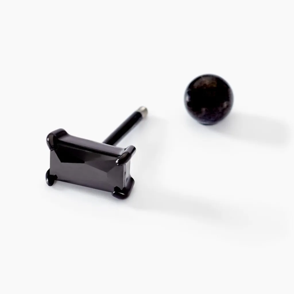 Histoire d'Or Piercing Oruro Acier Noir Oxyde De Zirconium Hot