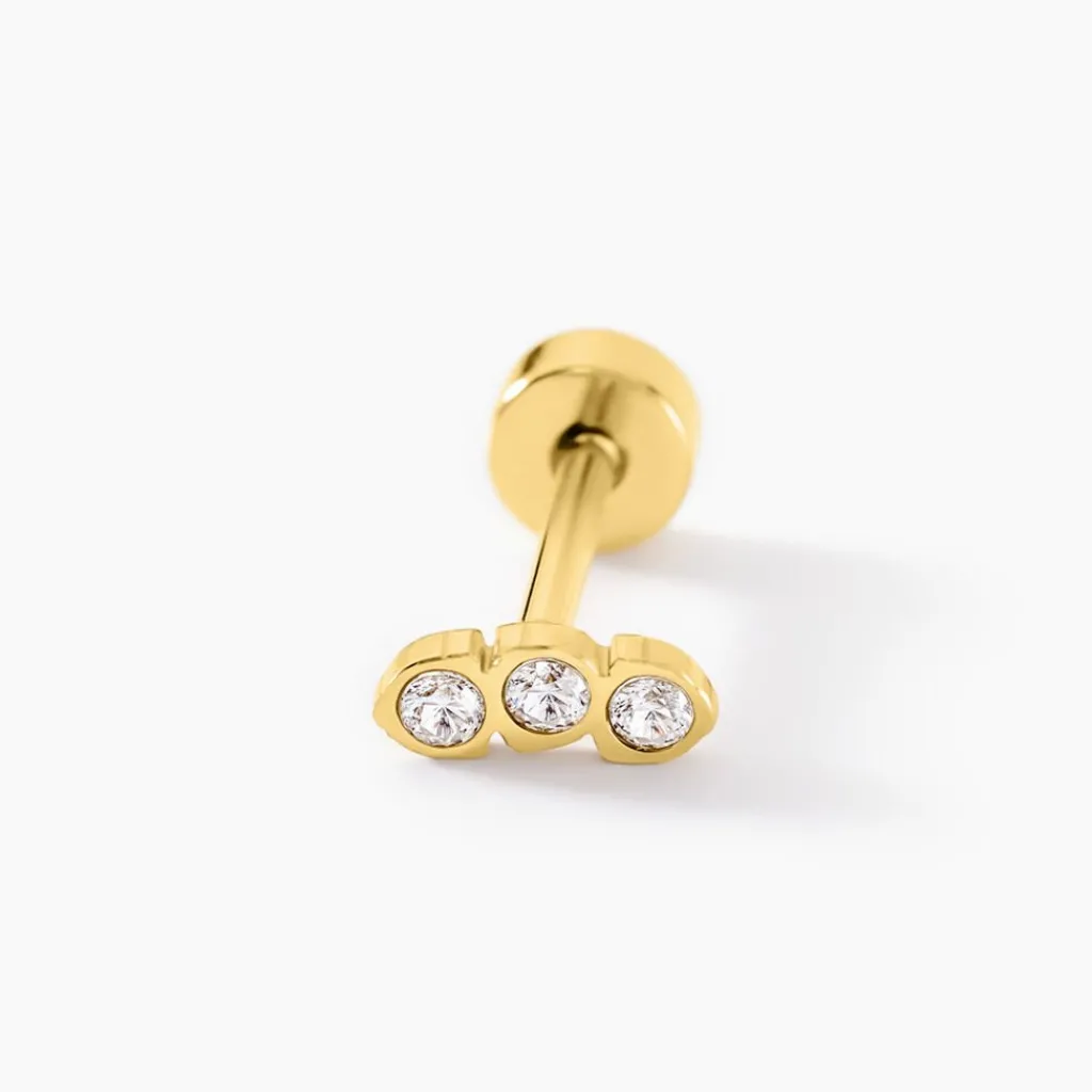 Histoire d'Or Piercing Pirias De Zirconium acier jaune oxyde Hot