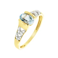 Histoire d'Or Solitaire Laetitienne Or Jaune Topaze Oxydes Outlet