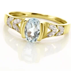 Histoire d'Or Solitaire Laetitienne Or Jaune Topaze Oxydes Outlet