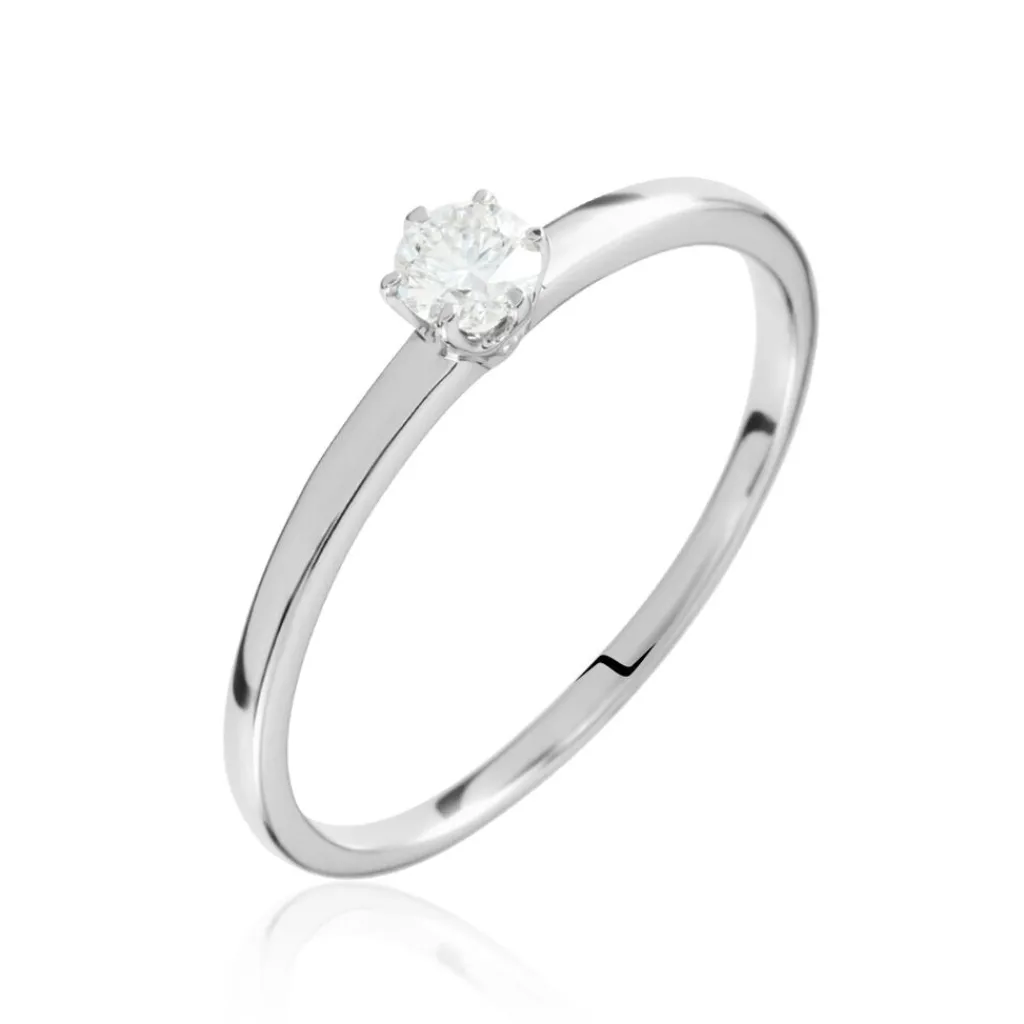 Histoire d'Or Solitaire Natalia Pl Platine Blanc Diamant Outlet