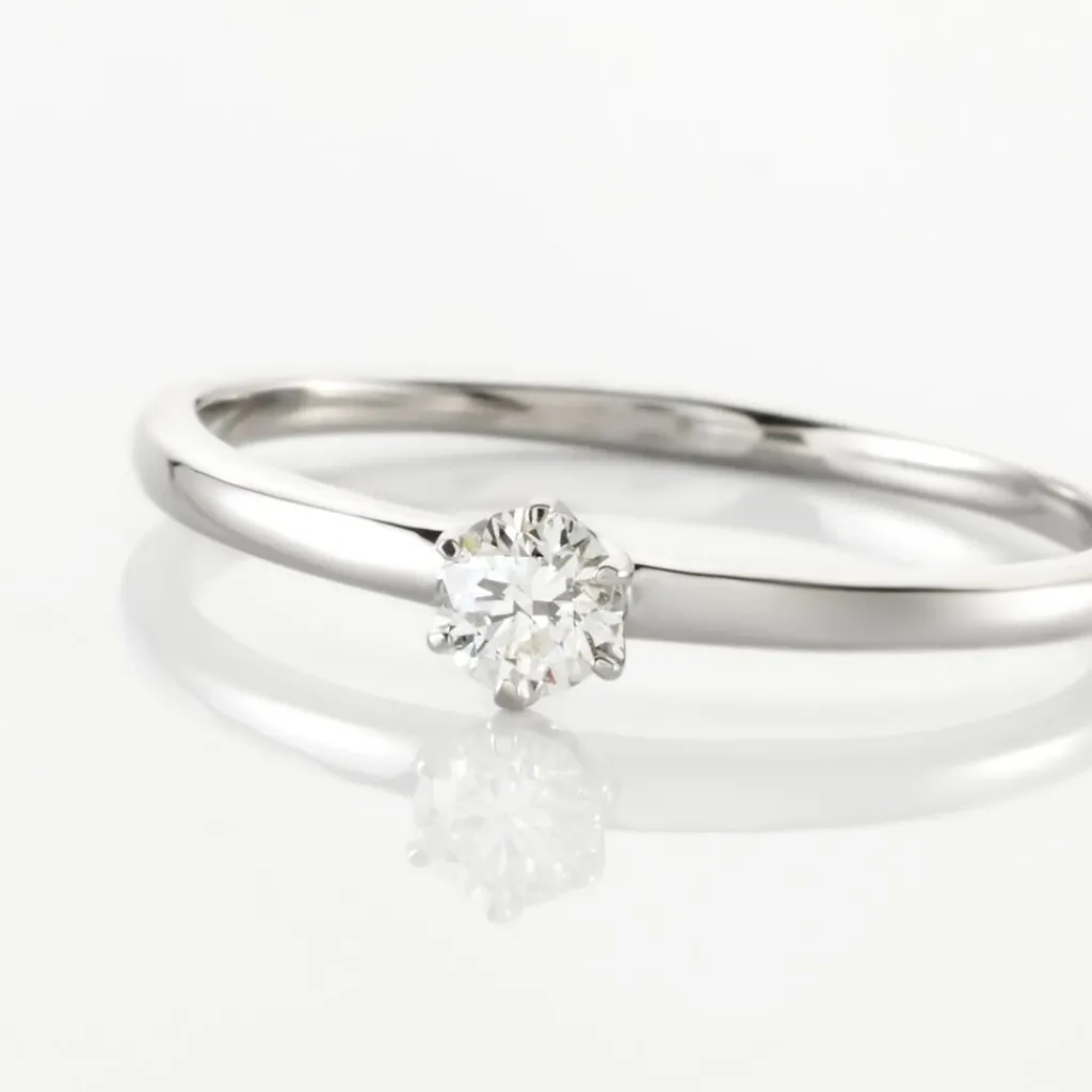 Histoire d'Or Solitaire Natalia Pl Platine Blanc Diamant Outlet