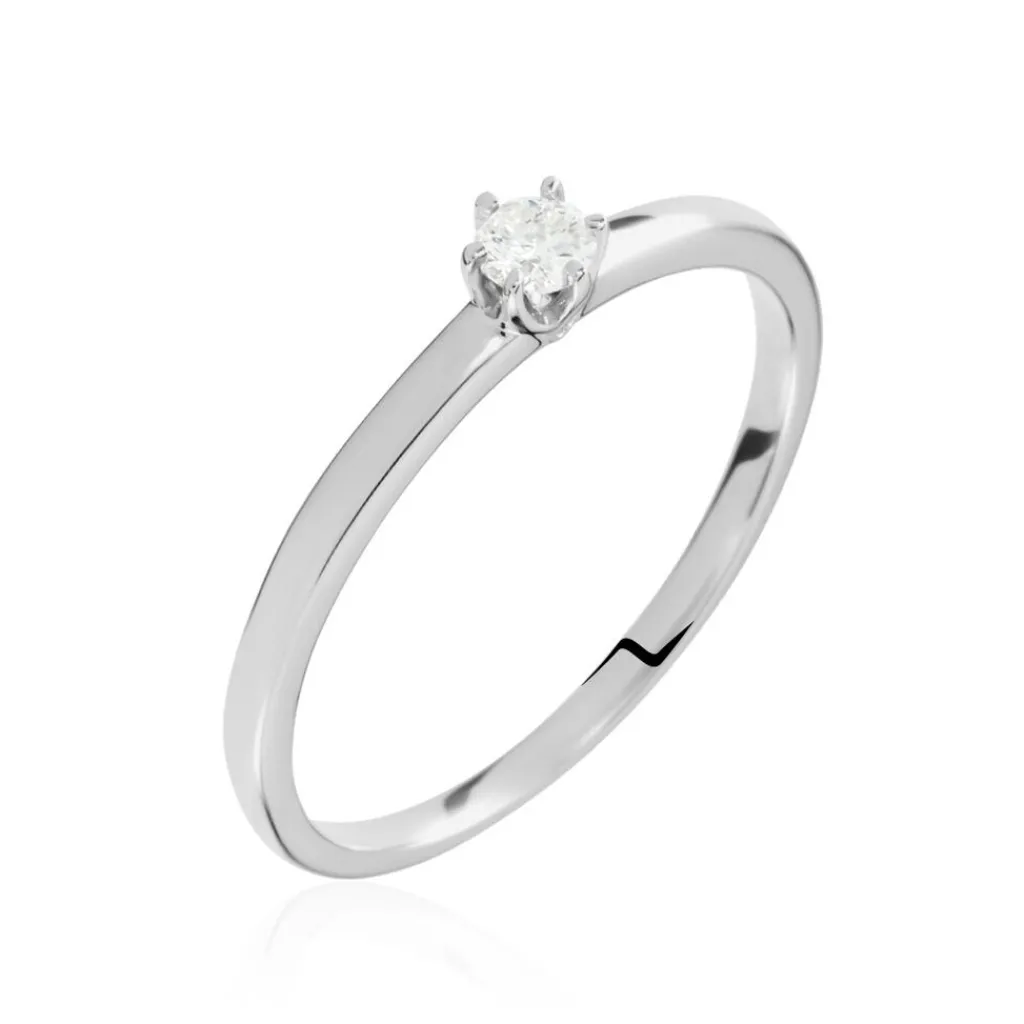 Histoire d'Or Solitaire Natalia Platine Blanc Diamant Best
