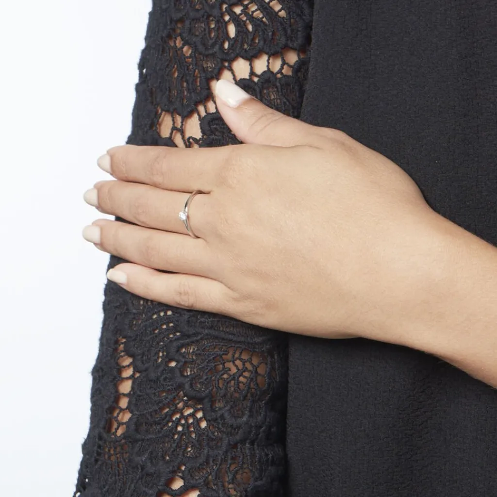 Histoire d'Or Solitaire Natalia Platine Blanc Diamant Best