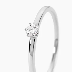 Histoire d'Or Solitaire  Natalia Platine Blanc Diamant New