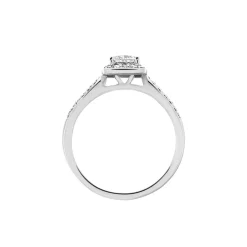 Histoire d'Or Solitaire Or Blanc  Princessa Diamant Synthetique Clearance