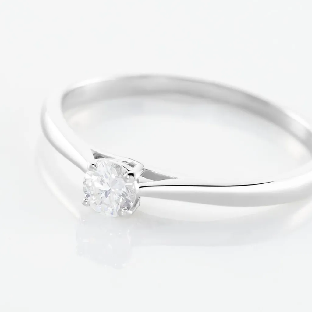Histoire d'Or Solitaire Victoria Platine Blanc Diamant